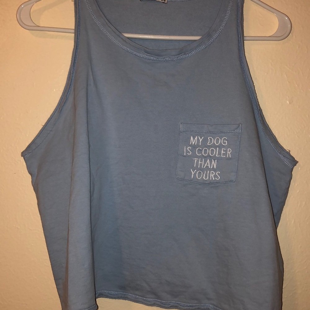 Baby blue crop top